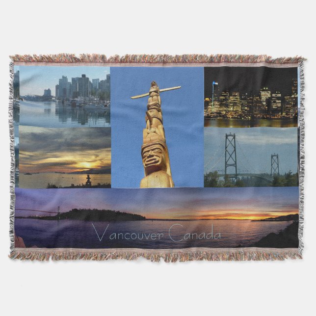 Vancouver Blanket Vancouver Landmark Souvenir Gift Mysfilt (Framsidan)