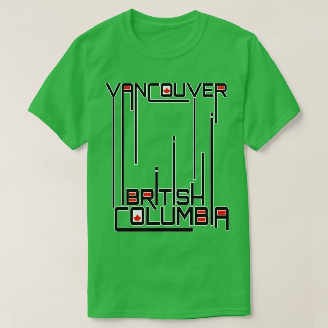 Vancouver British Columbia Canada Flagga T Shirt (Design framsida)
