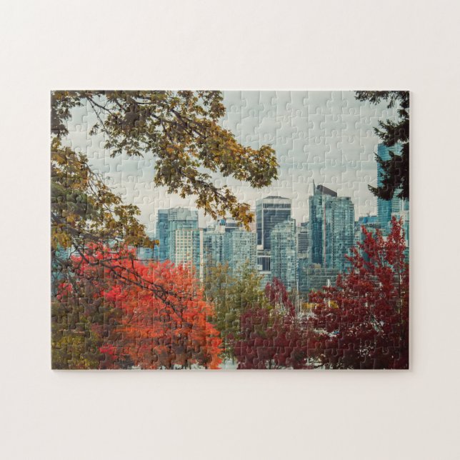 Vancouver British Columbia City Skyline Höger Pussel (Horisontell)