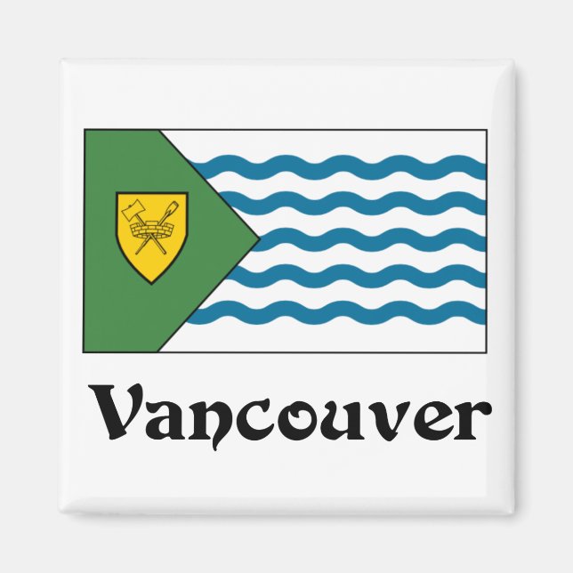 Vancouver, British Columbia flagga Magnet (Framsidan)