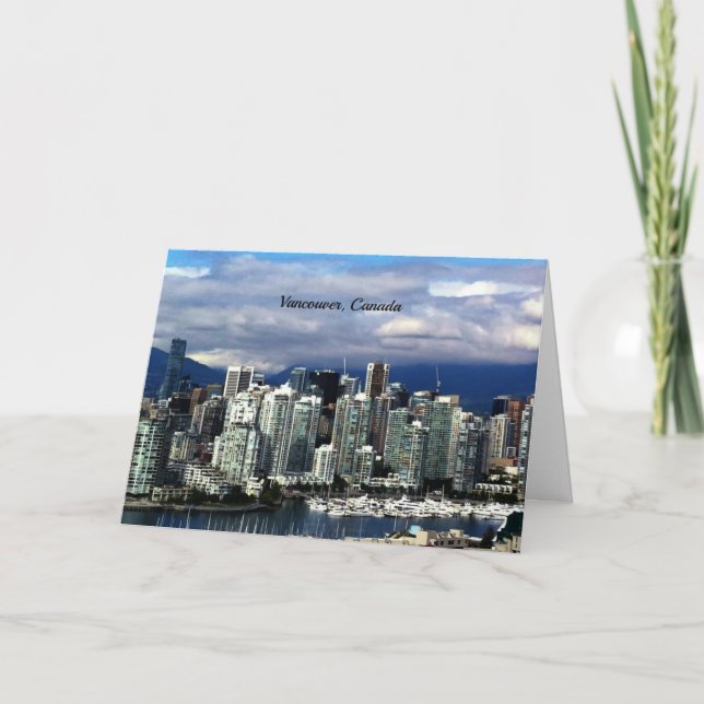 Vancouver, British Columbia, Kanada cityscape Kort (Framsida)