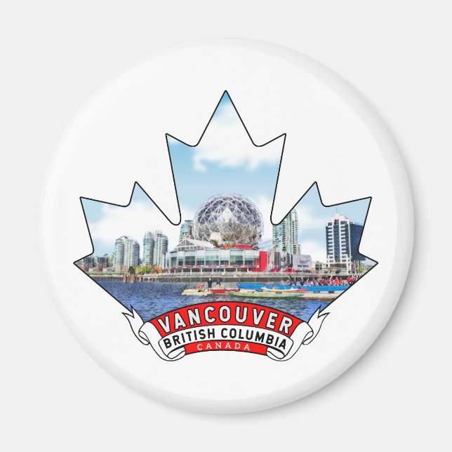 Vancouver, British Columbia Kanada Magnet (Framsidan)