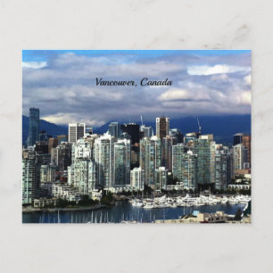 Vancouver, British Columbia, Kanada, skyline Vykort