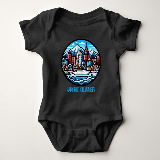 Vancouver British Columbia Kanada T Shirt (Framsida)