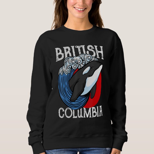 Vancouver British Columbia Orca Whale T Shirt (Framsida)