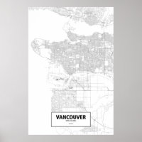 Vancouver, British Columbia (svart på vitt)