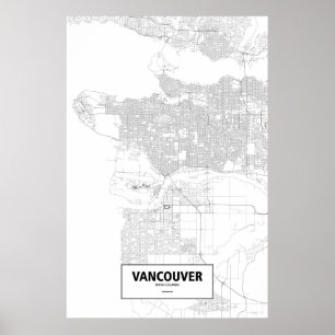 Vancouver, British Columbia (svart på vitt) Poster
