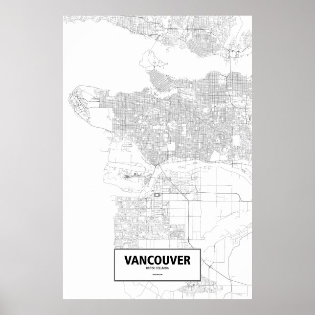 Vancouver, British Columbia (svart på vitt) Poster (Framsidan)