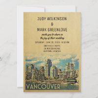 Vancouver bröllopsinbjudan Kanada
