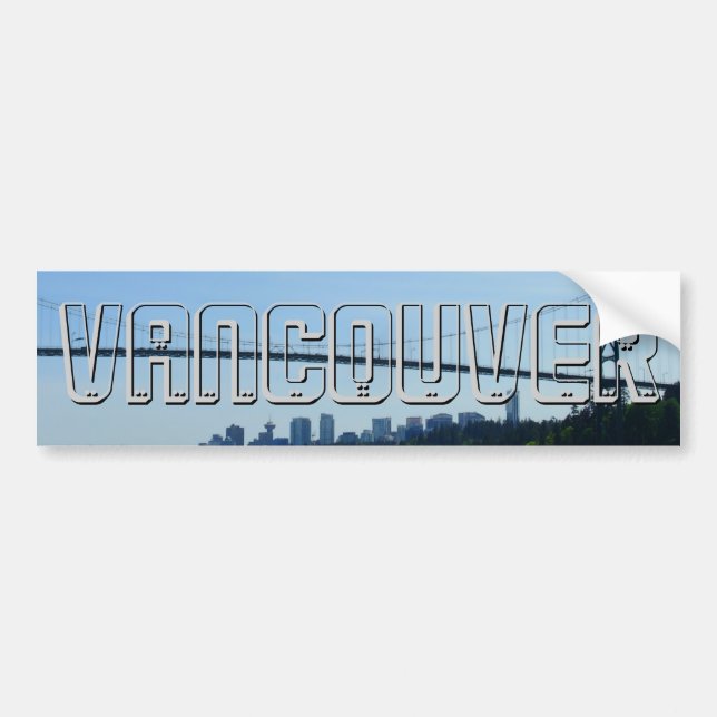 Vancouver Bumper Sticker Lejon Grind Souvenirs Bildekal (Framsidan)