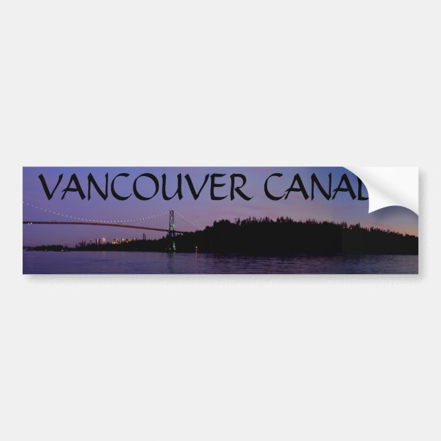 Vancouver Bumper Sticker Vancouver Souvenir Gifts Bildekal (Framsidan)