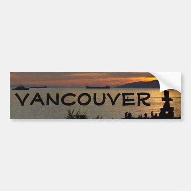 Vancouver Bumper Sticker Vancouver Souvenir Gifts Bildekal (Framsidan)
