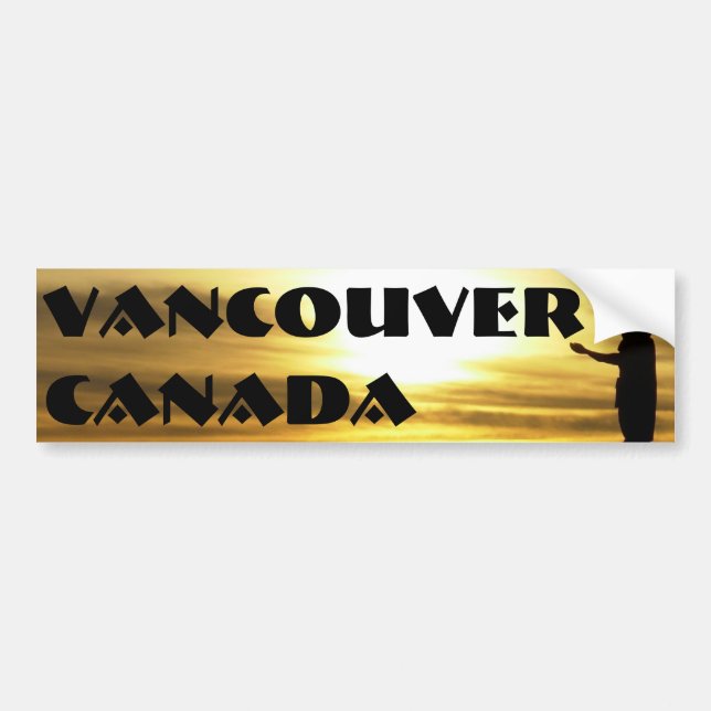 Vancouver Bumper Sticker Vancouver Souvenir Gifts Bildekal (Framsidan)
