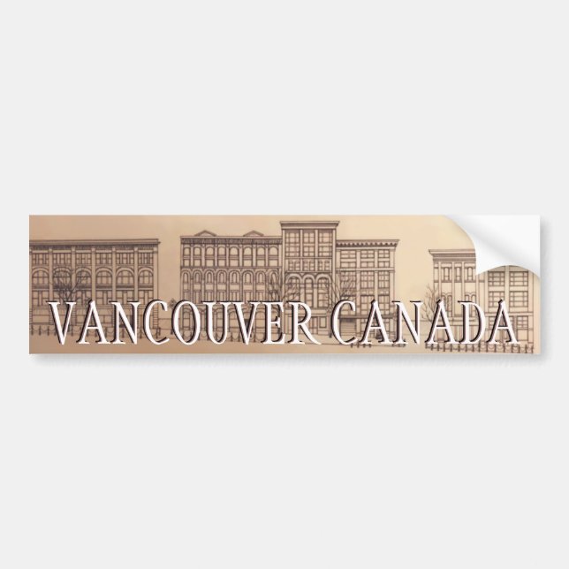 Vancouver Bumper Sticker Vancouver Souvenir Gifts Bildekal (Framsidan)