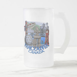 Vancouver Canada Beer Mugg & Inukshuk Glasses
