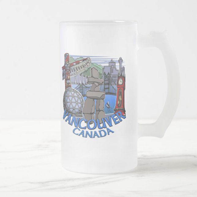 Vancouver Canada Beer Mugg & Inukshuk Glasses (Höger)
