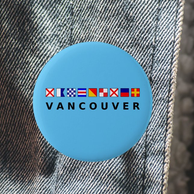Vancouver Canada Nautical Sailing Flaggor Färg Knapp (Skapare uppladdad)