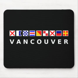 Vancouver Canada Nautical Sailing Flaggor Mörk Fär Musmatta