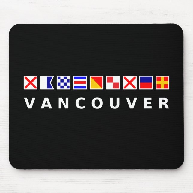 Vancouver Canada Nautical Sailing Flaggor Mörk Fär Musmatta (Framsidan)