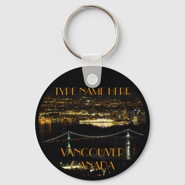 Vancouver Canada Nyckelring Personlig Souvenirs (Framsida)