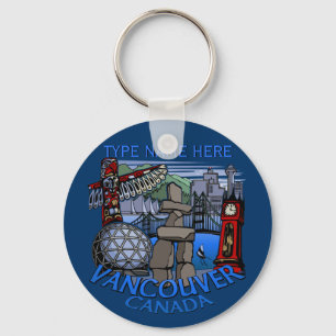 Vancouver Canada Nyckelring Personlig Souvenirs