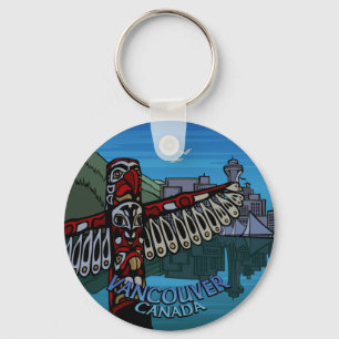 Vancouver Canada Nyckelring Totem Pole Souvenirs