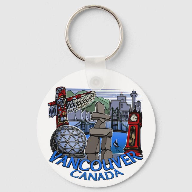 Vancouver Canada Nyckelring Vancouver Souvenirs (Framsida)