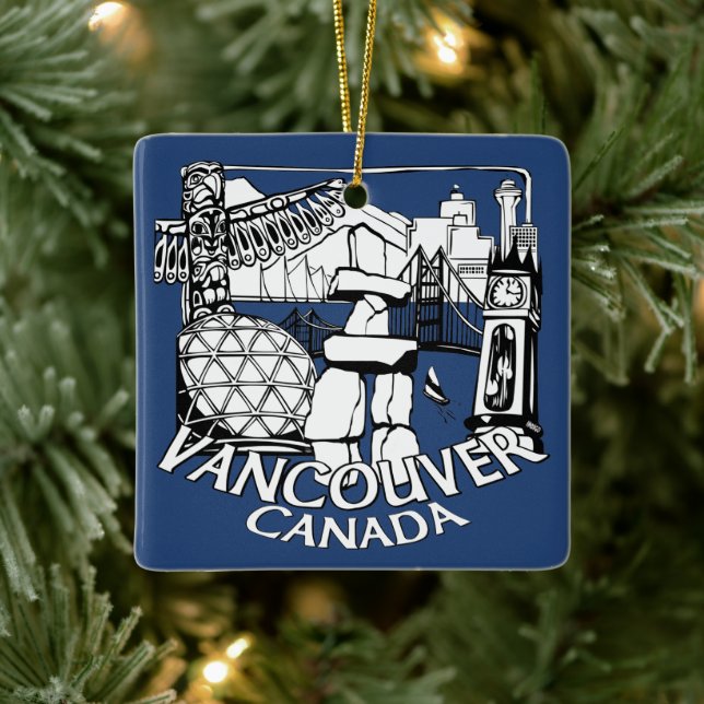Vancouver Canada Ornament Personlig Souvenir (Träd)