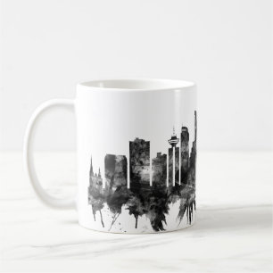 Vancouver Canada Skyline BW Kaffemugg