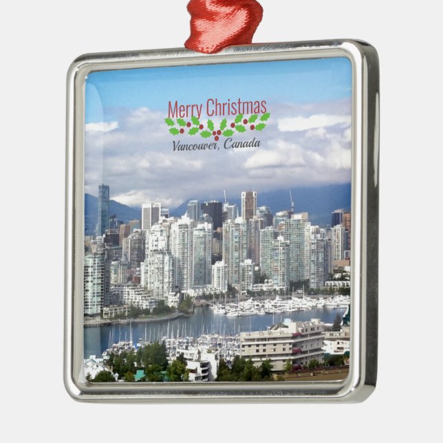Vancouver Canada Skyline, God jul, Julgransprydnad Metall (Vänster)
