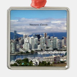 Vancouver Canada Skyline Julgransprydnad Metall