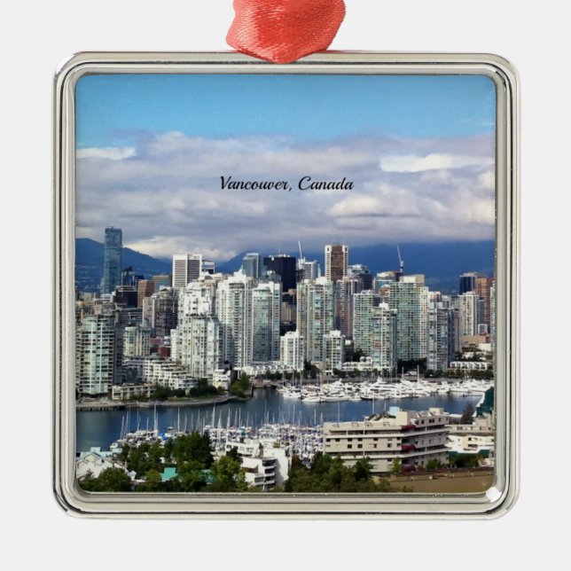 Vancouver Canada Skyline Julgransprydnad Metall (Framsidan)