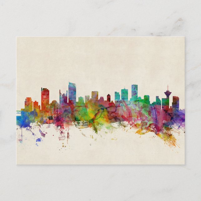 Vancouver Canada Skyline Vykort (Framsida)