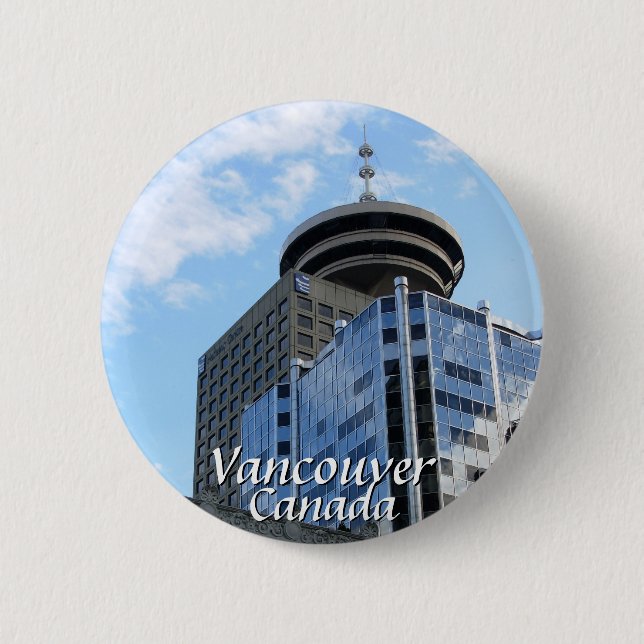 Vancouver Canada Souvenir Buttons Landmark Gifts Knapp (Framsida)