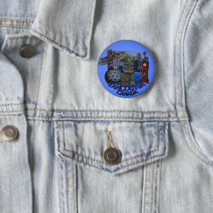 Vancouver Canada Souvenir Buttons Totem Pole Art Knapp