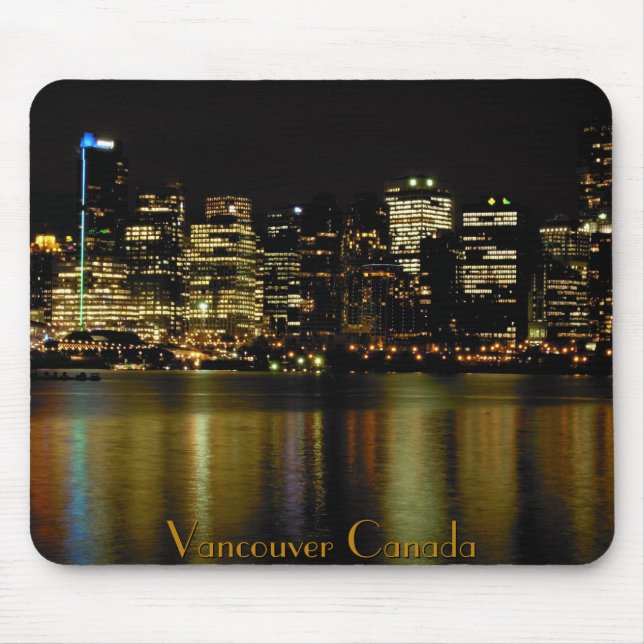 Vancouver Canada Souvenir Mouse Pad City Ljus Musmatta (Framsidan)
