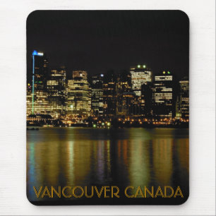 Vancouver Canada Souvenir Mouse Pad City Ljus Musmatta