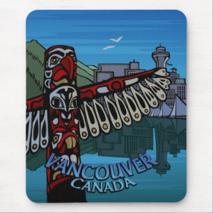 Vancouver Canada Souvenir Mouse Pad Totem Pole Art Musmatta