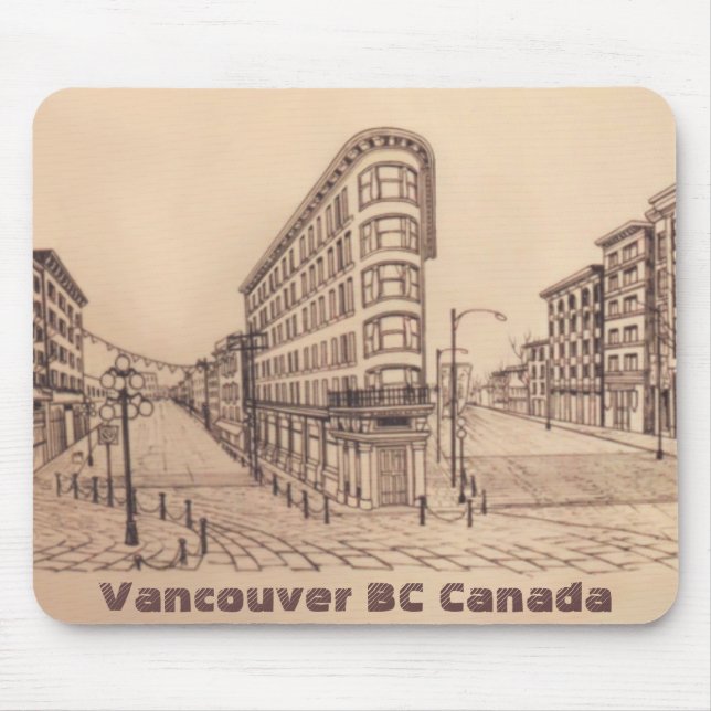 Vancouver Canada Souvenir Mousepad Gastown Gifts Musmatta (Framsidan)