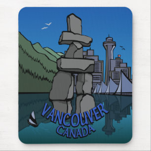Vancouver Canada Souvenir Mousepad Inukshuk Musmatta