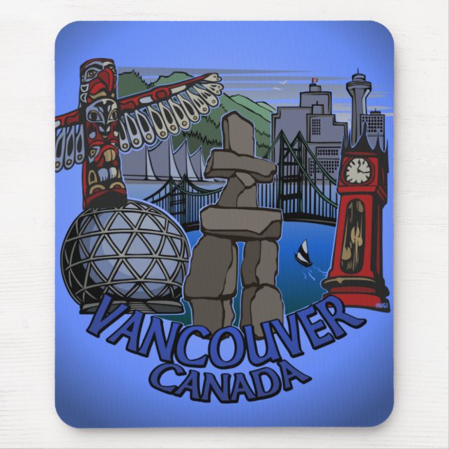 Vancouver Canada Souvenir Mousepad Landmark Gifts Musmatta (Framsidan)