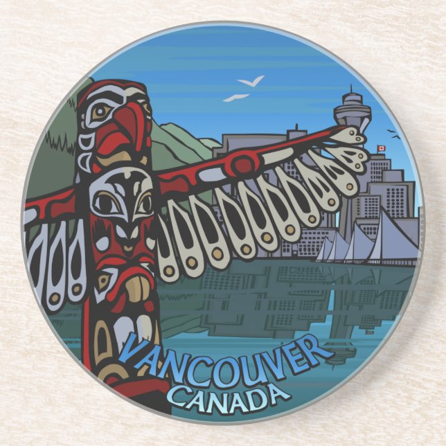 Vancouver Canada Souvenir Underlägg Vancouver Gift (Framsidan)