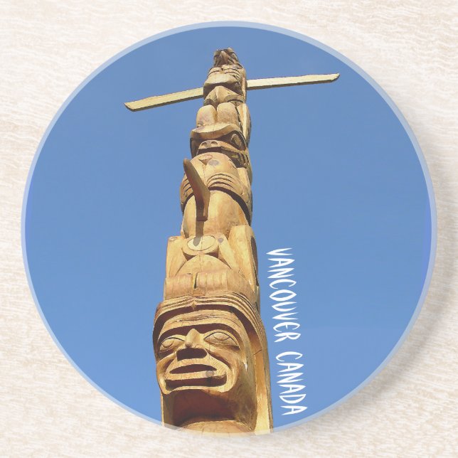 Vancouver Canada Souvenir Underlägg Vancouver Gift Sandsten (Framsidan)