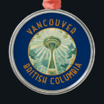 Vancouver Canada Space Nål Retro Distress Julgransprydnad Metall<br><div class="desc">Formgivning av vankumarrektor. Vancouver,  som är en stor kusthamn i kusten i British Columbia,  är en av Kanadas mest täta och etniskt olikartade städer.</div>