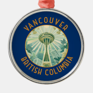 Vancouver Canada Space Nål Retro Distress Julgransprydnad Metall