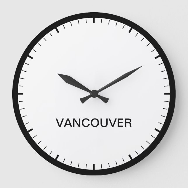 Vancouver Canada Time Zon Newsroom Clock Stor Klocka (Framsida)