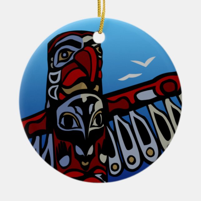 Vancouver Canada Totem Pole Ornament Souvenirs (Framsidan)