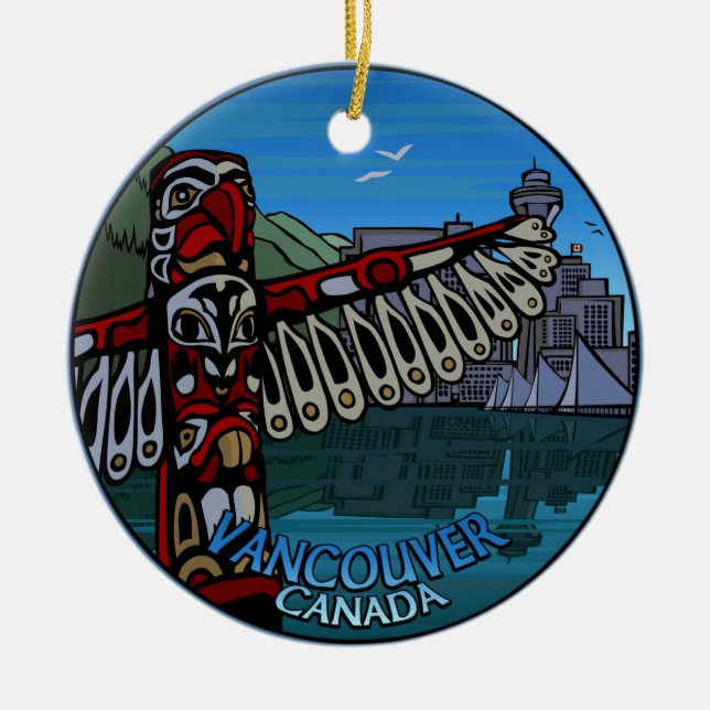 Vancouver Canada Totem Pole Ornament Souvenirs (Framsidan)