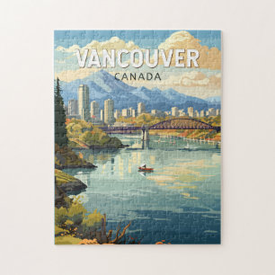 Vancouver Canada Travel Art Vintage Pussel