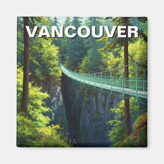 Vancouver Capilano Suspension Bridge Travel Magnet (Framsidan)